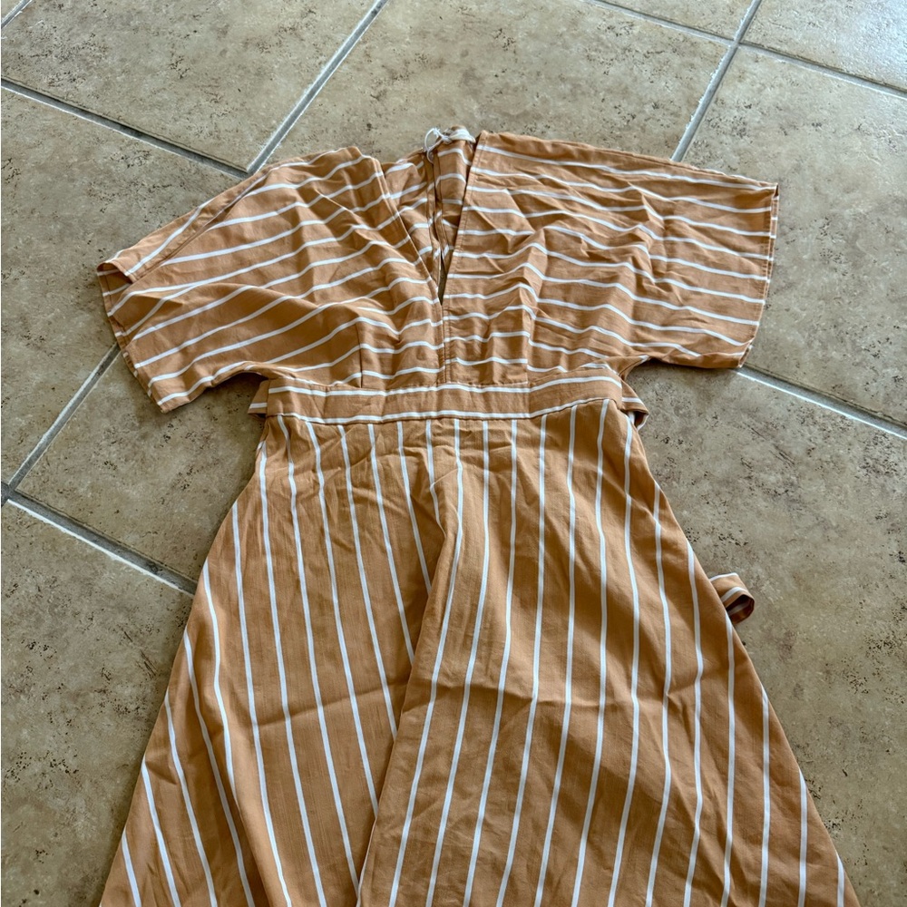 Striped Tan Dress